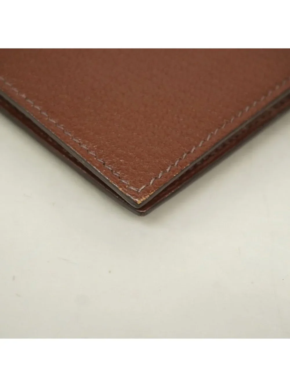 Hermes Wallet Bearn Chevre Mysore Brown Silver